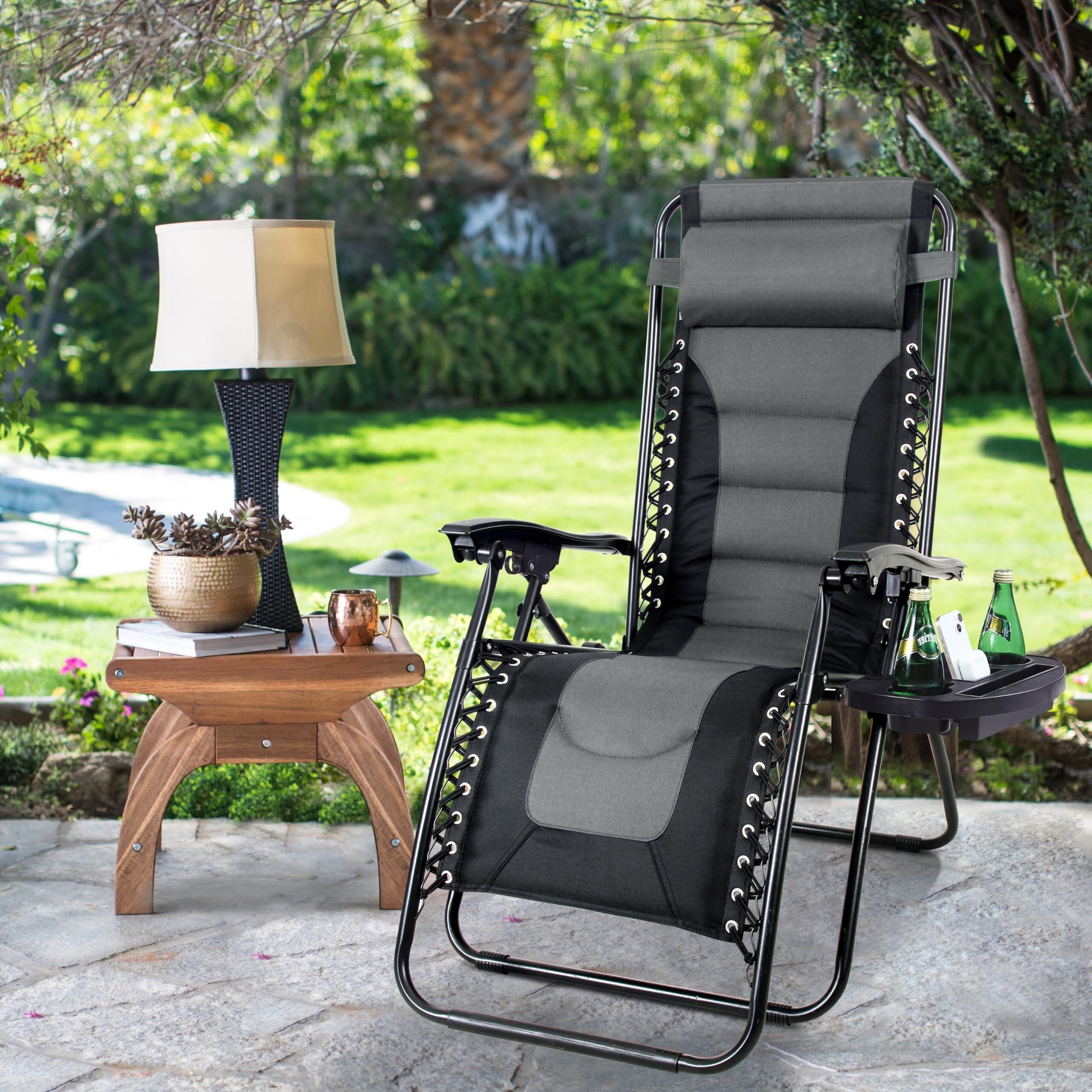 Folding patio recliner hot sale