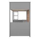 preview thumbnail 8 of 15, Solid Construction Twin size Loft Bed with Desk and Writing Board, Wooden Loft Bed