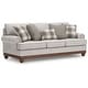 preview thumbnail 1 of 4, Signature Design by Ashley Meadowview Light Gray/Brown Sofa - 99"W x 40"D x 41"H