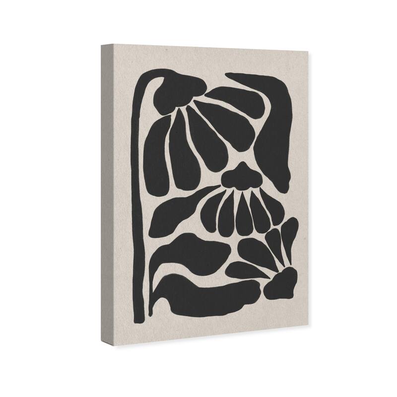 Wynwood Studio Canvas Abstract Flora Minimalista Black and Pastel Black Modern & Contemporary Wall Art Canvas Print