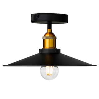 Brave 1 Light Black Flush Mount
