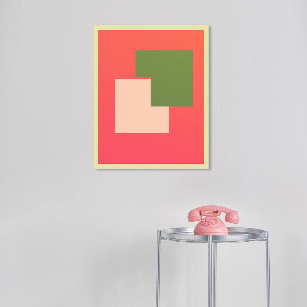 Wynwood Studio Canvas Abstract Trim Shapes Pink and Modern & Contemporary Wall Art Canvas Print