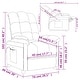 preview thumbnail 10 of 8, vidaXL Massage Chair Dark Brown Fabric - 29.1" x 39" x 40.2"