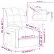 preview thumbnail 4 of 6, vidaXL Massage Chair Light Gray Fabric - 29.1" x 39" x 40.2"