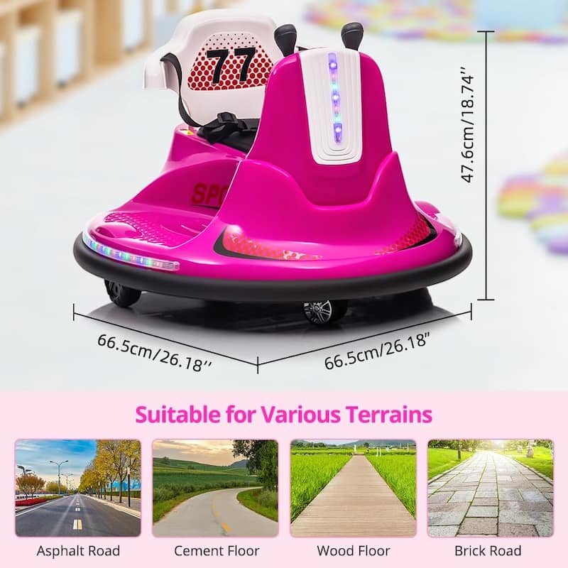 Ride On Bumper Car, Electric Kids Ride On Car with Remote Control