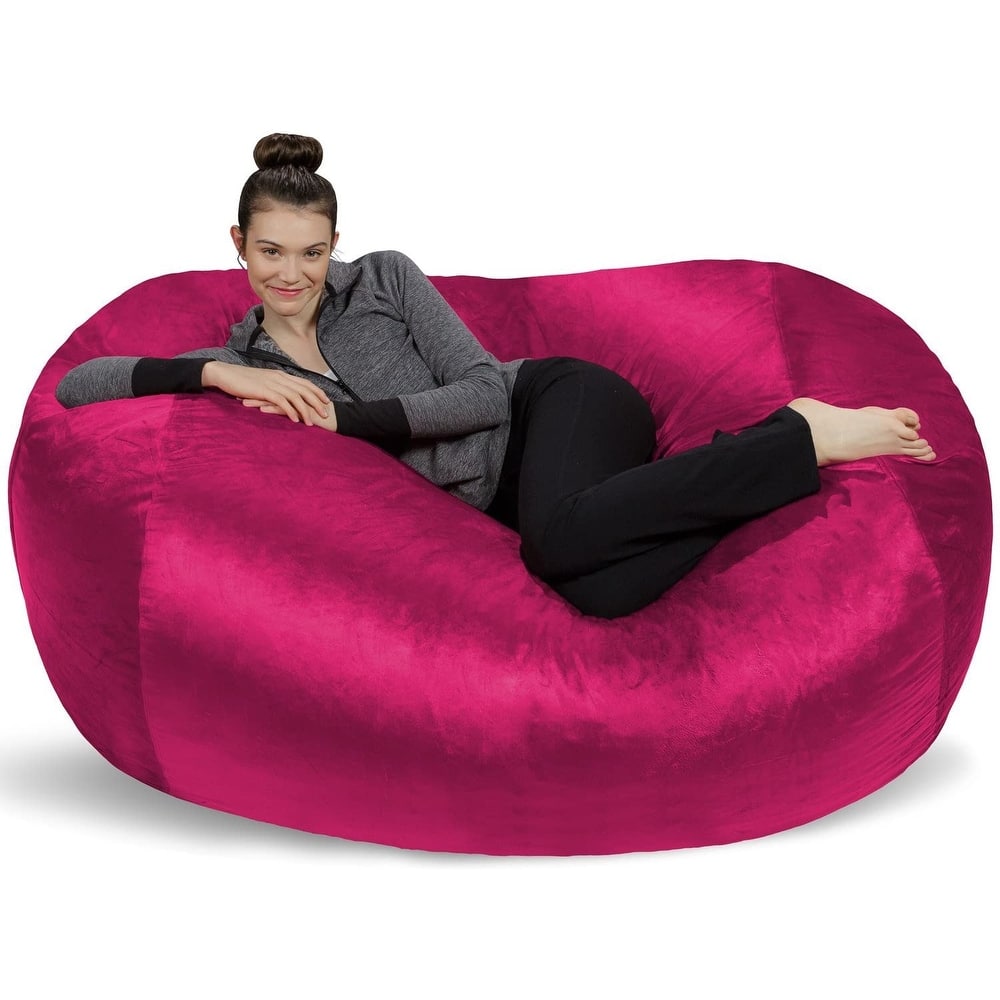 6-foot Bean Bag Lounger Large Memory Foam Bag Chair Lounger