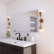 preview thumbnail 7 of 10, Zurich 2-Light 18 in. Modern Contemporary Bathroom Vanity Wall Fixture, Metal Cone Shade, Dimmable, LED Compatible