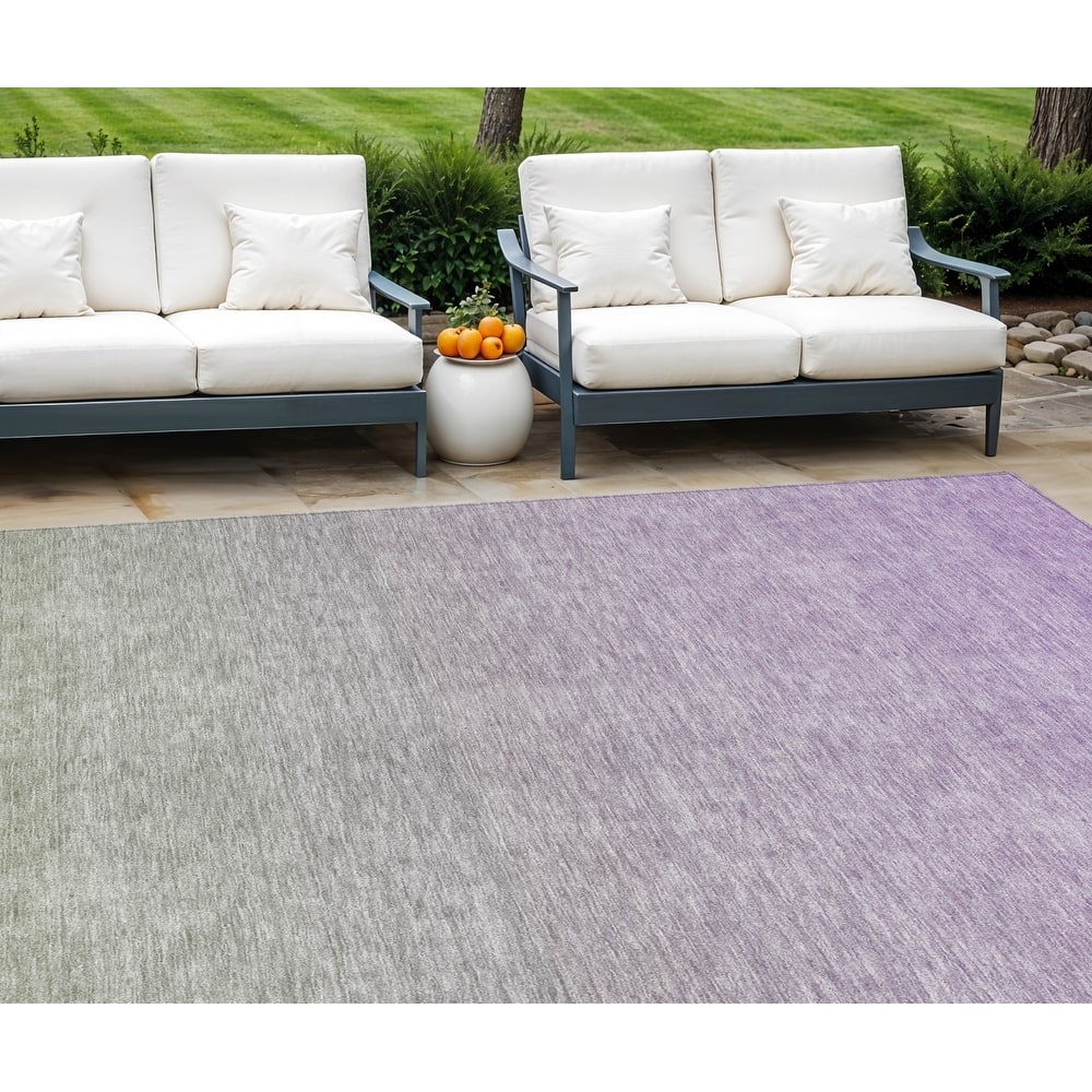HomeRoots Ombre Transitional Rectangle Outdoor Rug