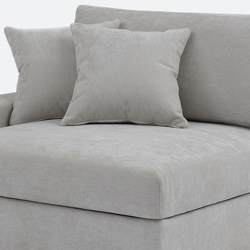 Oversized Modern Chenille Modular Sectional Sofa with Chaise