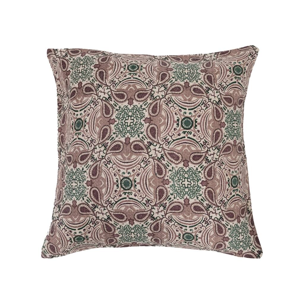 Recycled Cotton Blend Printed Pillow