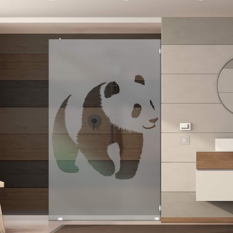 Frameless Fixed Shower Glass Panel - 27-1/2"x75"-Left - Semi-Private