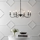 preview thumbnail 25 of 30, Nola 34.75" 6-Light Bohemian Farmhouse Iron LED Chandelier, by JONATHAN Y
