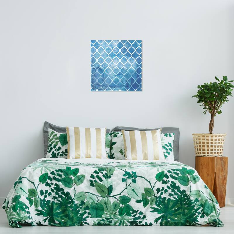 Wynwood Studio Canvas Abstract Macarena Blue and Traditional Wall Art Canvas Print - 36 x 24