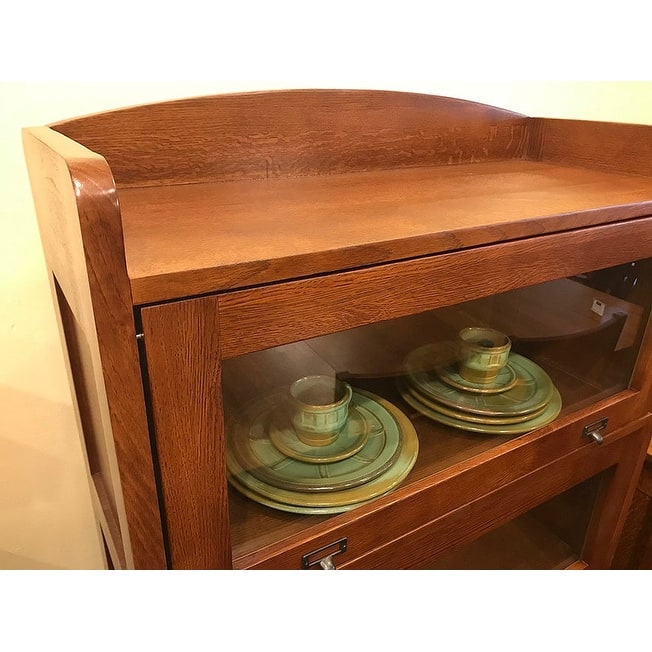 Preorder Mission Quarter Sawn Oak 4 Stack Barrister Bookcase
