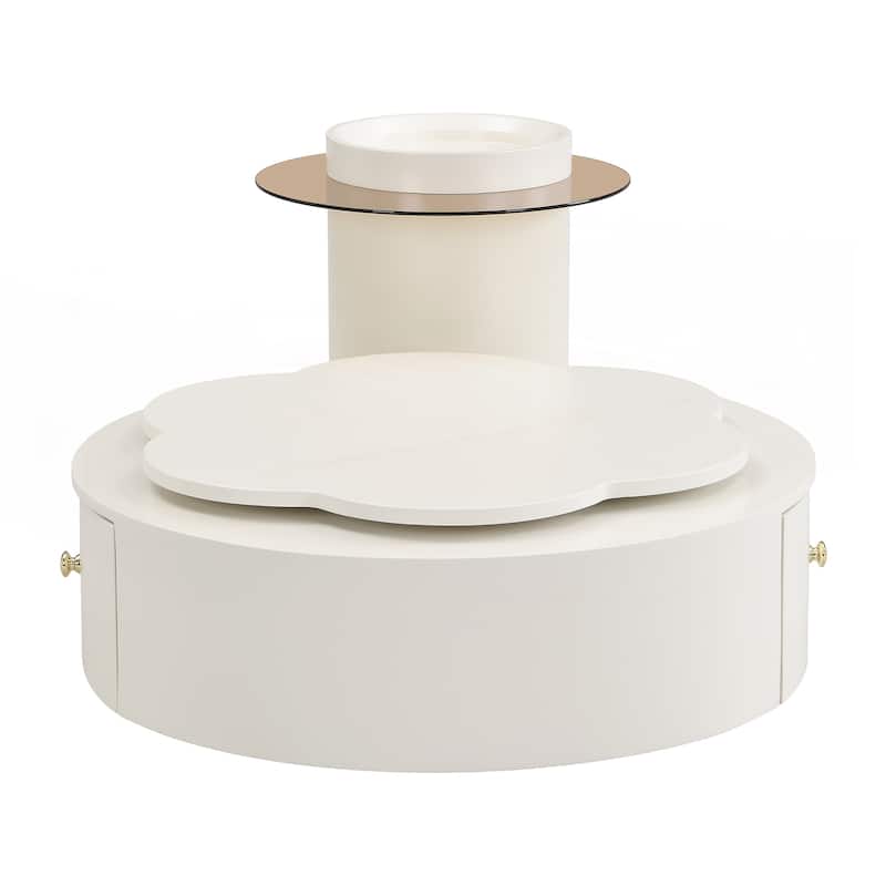 Modern Round Coffee Table Set of 2