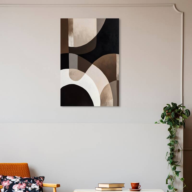Wynwood Studio Abstract Tunnels in the Park Brown and Modern & Contemporary Wall Art Canvas Print - 30 x 20