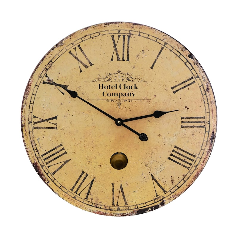 23 in Beige with Roman Numeral Wall Clock - 23.2 in