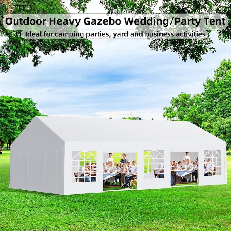 White Outdoor Party Tent Canopy Wedding Patio Camping Gazebo Shelter