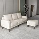 preview thumbnail 13 of 22, Modern Comfortable Living Room Furniture L Shape Sofa with Ottoman in Fabric with High Quality Wood and Durable Metal Legs