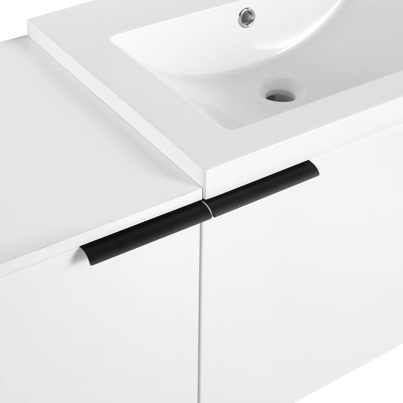 48" Oak Bathroom Vanity Sink Cabinet Set with Soft-Close Doors, Modern Bathroom Storage Solution