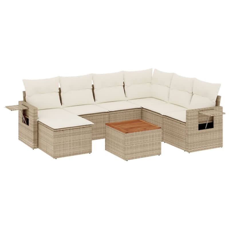 vidaXL Garden Sofa Set PE rattan Medium Modular Garden Sofa Set