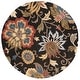 preview thumbnail 17 of 27, SAFAVIEH Handmade Blossom Teobalda Contemporary Wool Rug 6' Round - Black/Yellow - Round