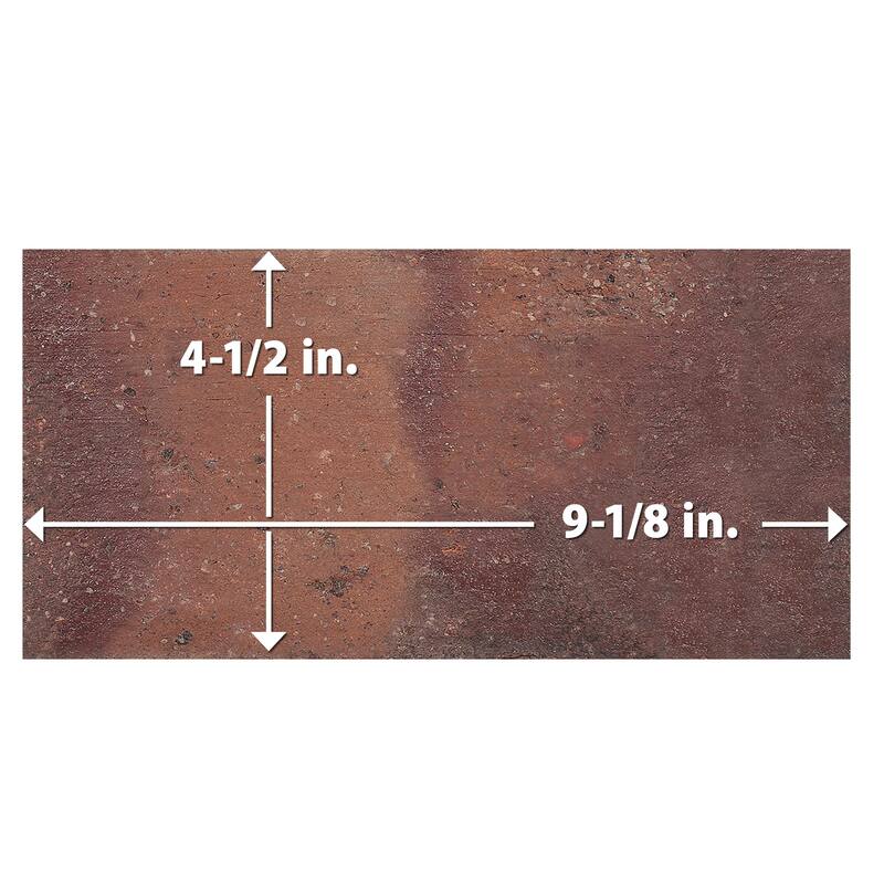 Merola Tile Atelier Rubina Brown 4-1/2" x 9-1/8" Porcelain Floor and Wall Tile