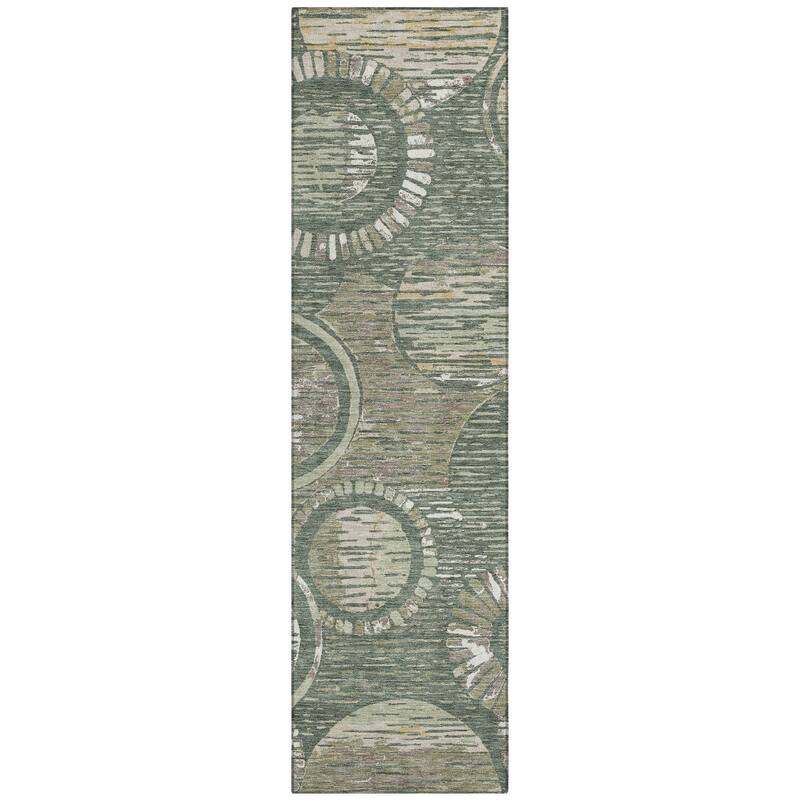 Machine Washable Indoor/ Outdoor Modern Grover Chantille Rug