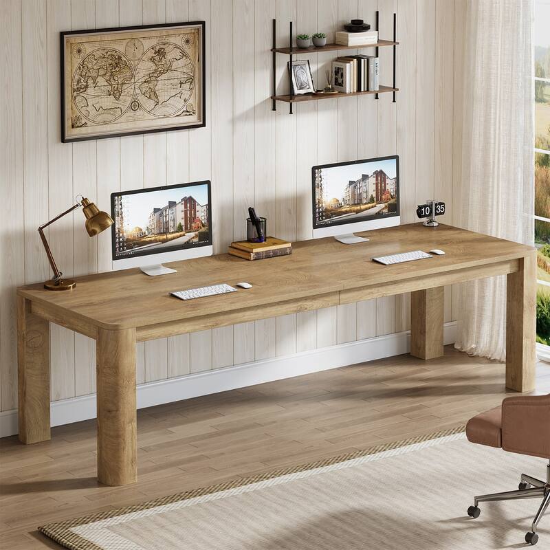 79 Inch Extra Long Desk, Double Computer Desk for Home Office, Two Person Desk