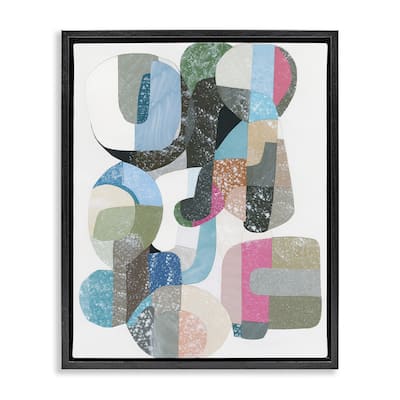 Stupell Pastel Shapes Intertwined Framed Floater Canvas Wall Art Design By Coco Good