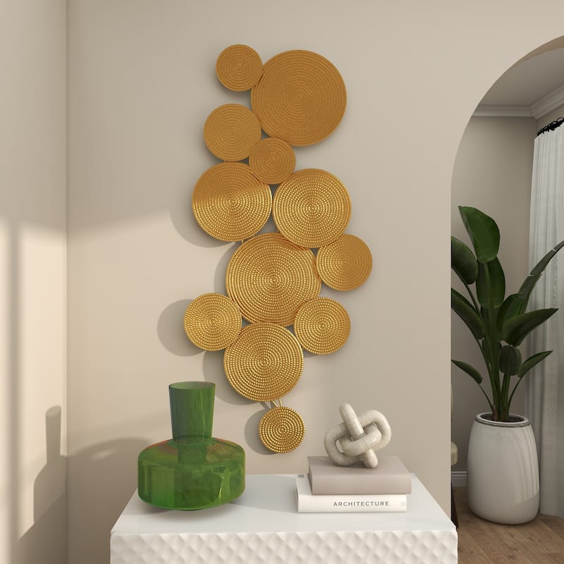 CosmoLiving by Cosmopolitan Metal Plate Wall Decor with Textured