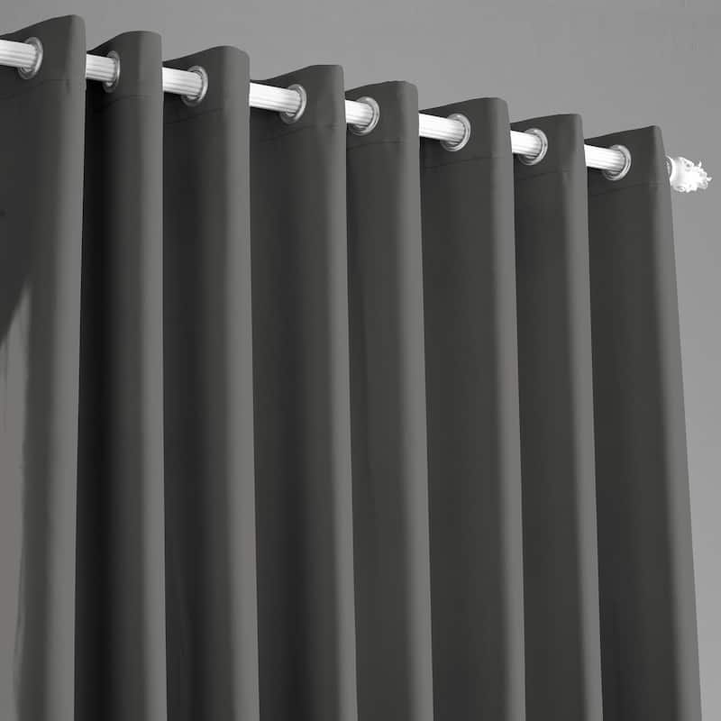 Exclusive Fabrics Extra Wide Room Darkening Grommet Curtain 120 Inch (1 Panel)