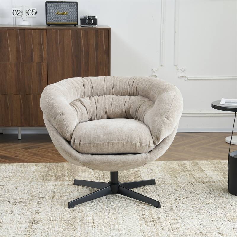 Liamer Swivel Club Chair by Christopher Knight Home - Brown