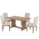 preview thumbnail 19 of 30, Modern Dining Table Set 4 Upholstered Chairs