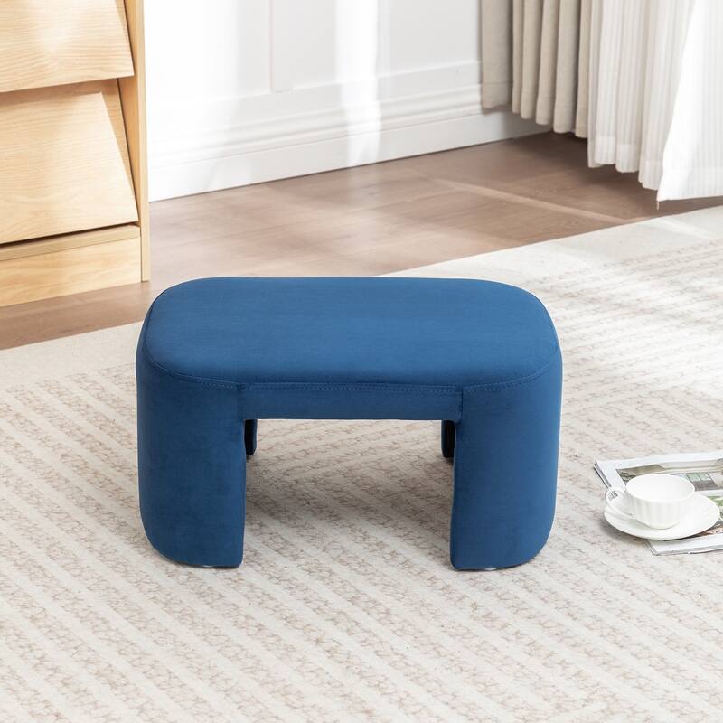 SEYNAR Modern Velvet Rectangle Accent Ottoman
