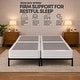 preview thumbnail 15 of 37, Onetan 8-Inch & 4-Inch Wooden Box Spring/Foundation Ideal for Mattress, No Assembly Needed, White.