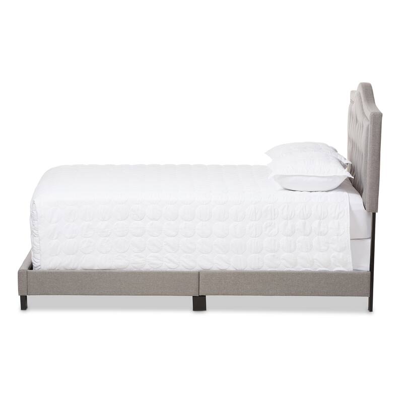 King Size Bed Fabric Upholstered Grey Bedroom Furniture Modern Design