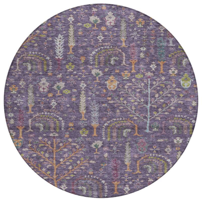 HomeRoots Floral Transitional Rectangle Outdoor Rug