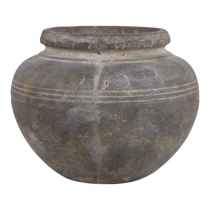 Pottery Decorative Vase Rustic Design for Home (Set of 2) - 9" Brown