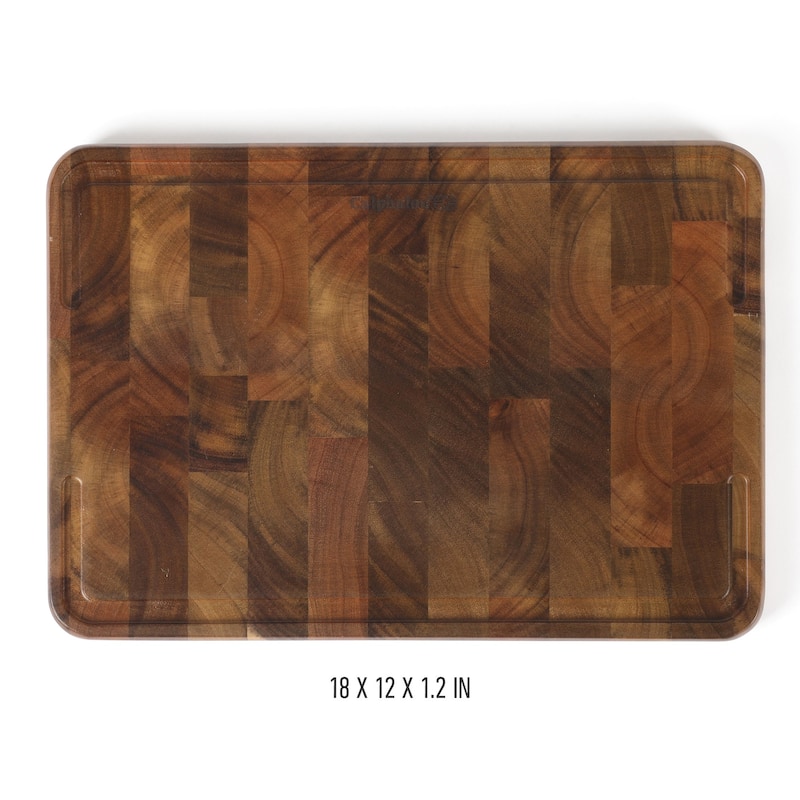 Calphalon Edge Guard Large 20 x 15, 18 x 12, or 13.6 x 9.5in End Grain Acacia Wood Cutting Board