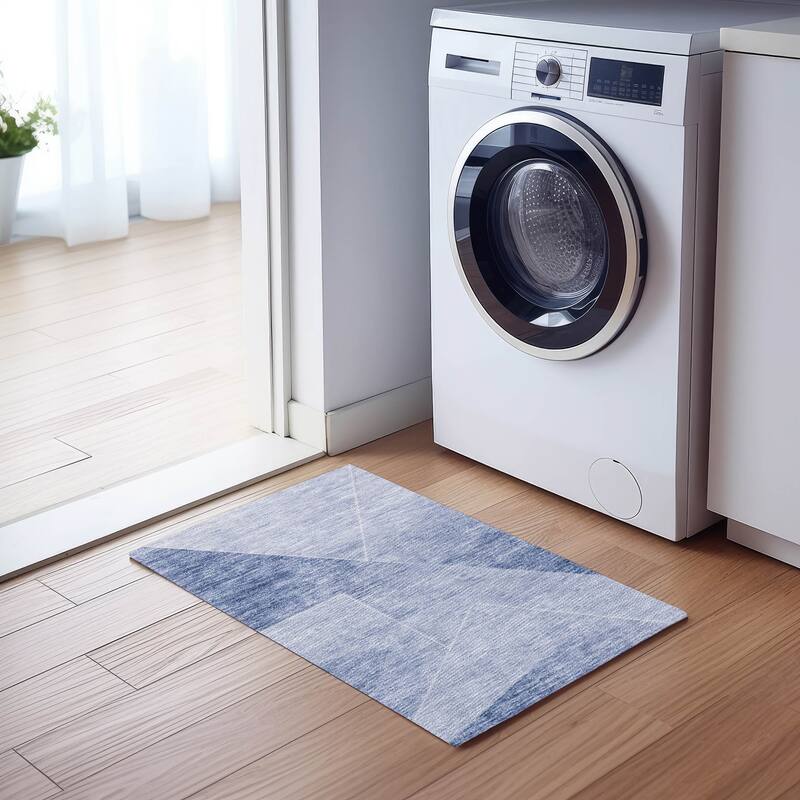Machine Washable Indoor/ Outdoor Chantille Contemporary Abstract Rug