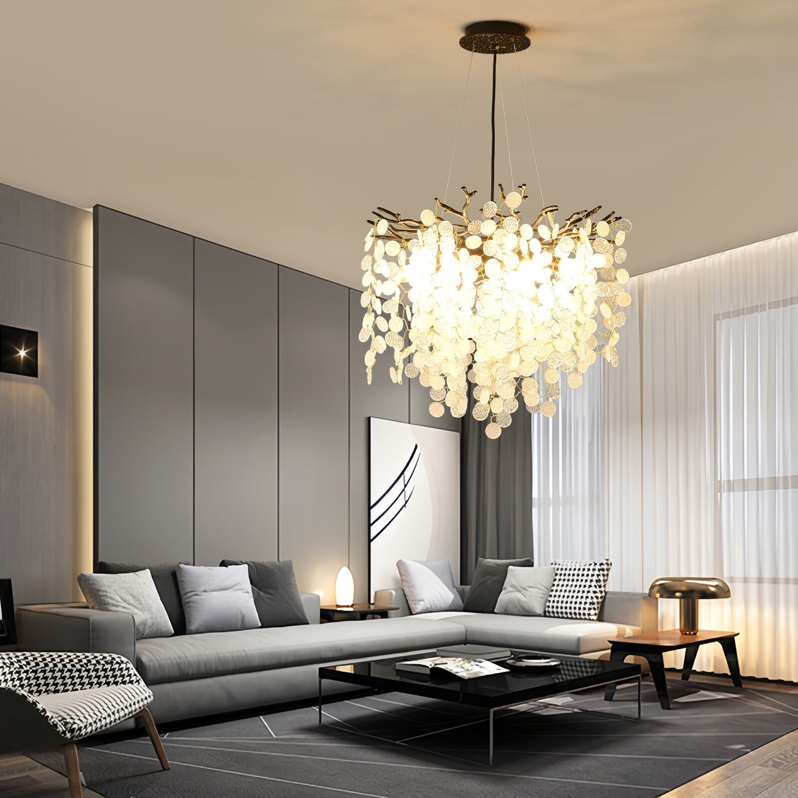 Modern Crystal Chandelier Tree Branch Chandeliers Adjustable Height On Sale Bed Bath Beyond 41137873