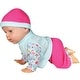 preview thumbnail 4 of 3, Lissi: 12" Crawling Baby Doll - Pink & Blue - Interactive Doll, Kids 2+