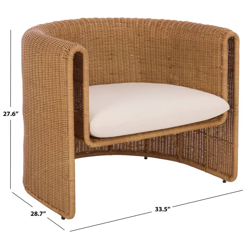 SAFAVIEH Couture O'Reilly Rattan Accent Chair - 34"W x 29"D x 28"H