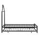 preview thumbnail 18 of 76, Metal Platform Bed With Twin Size Trundle,House-Shaped Headboard Design