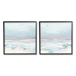 Stupell Pastel Coast Landscape 2 Piece Framed Giclee Art Set Design by ...