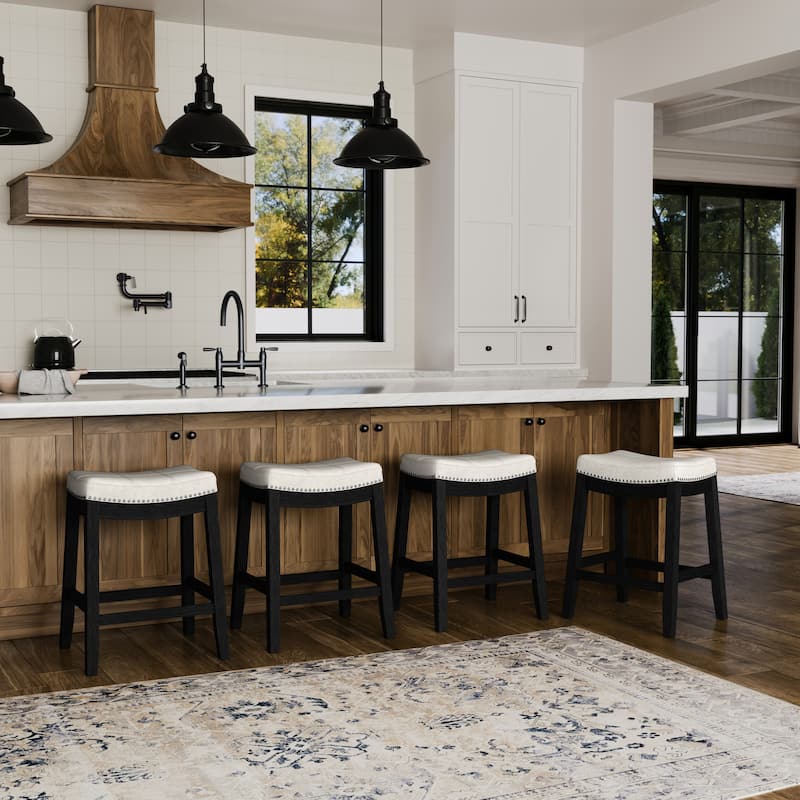 Maven Lane Sophia Saddle Kitchen Dining Stool