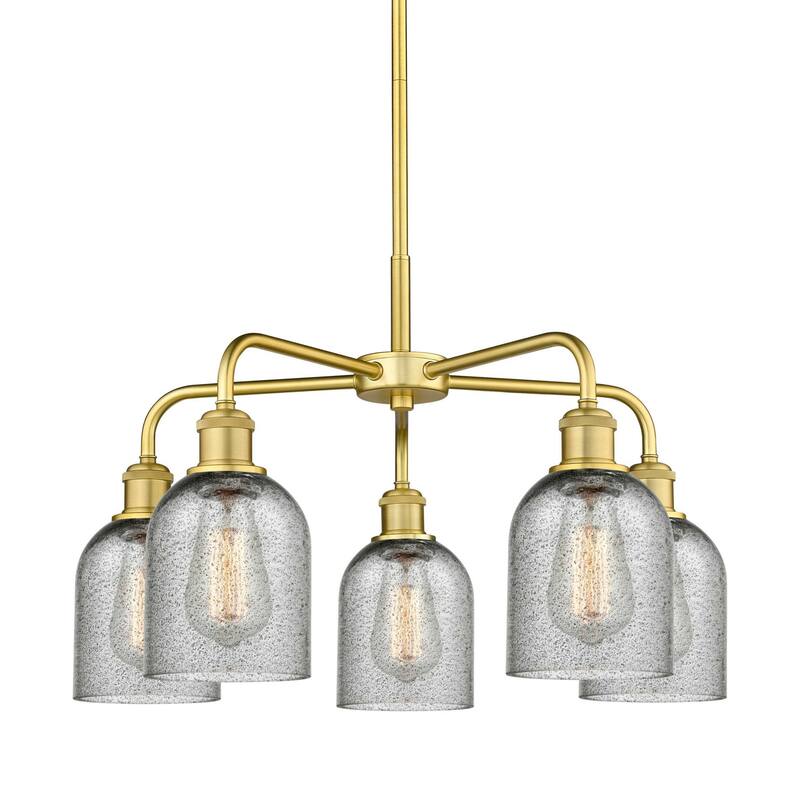 Innovations Lighting 516-5CR-15-23 Caledonia Chandelier Caledonia 5 - Satin Gold / Charcoal