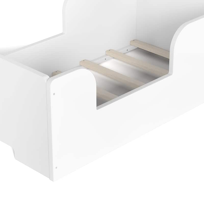 Toddler Floor Bed Frame - Bear Shape Cot Bed for Boys & Girls Ages 3-6