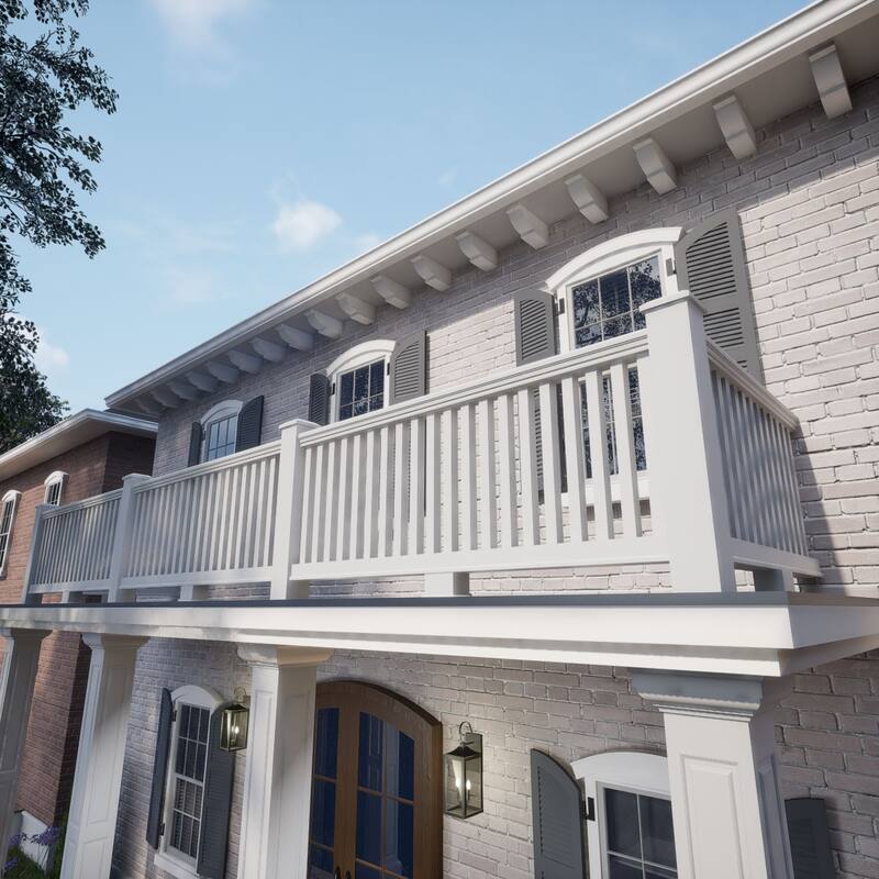 Endurathane 500 Series Square Baluster, Factory Primed Polyurethane